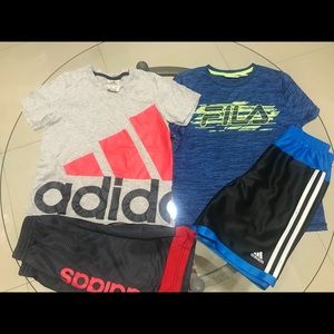 Adidas and Fila Boys Athletic Shirts and Shorts